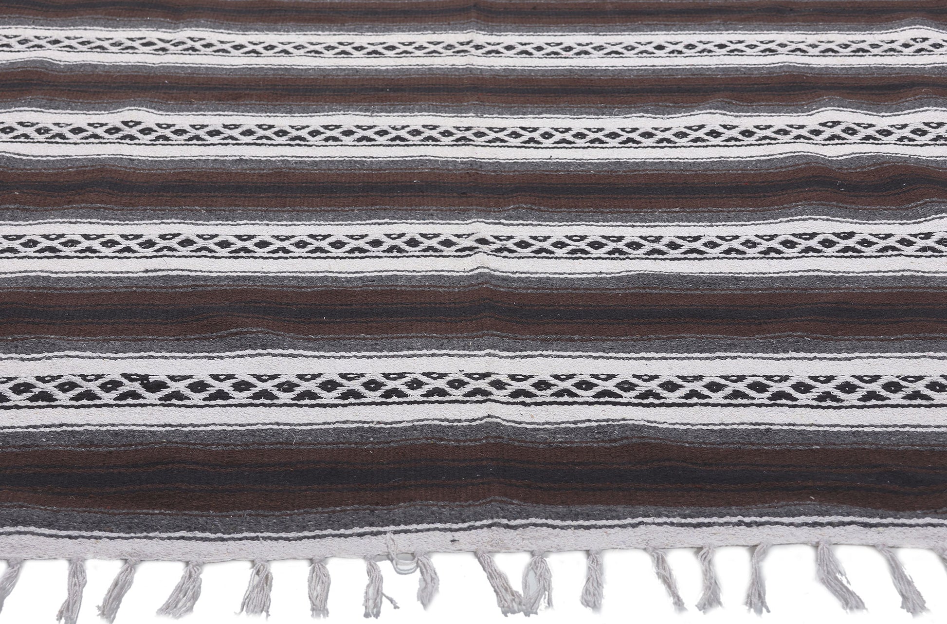 5 x 6 Modern Striped Indian Kilim Rug 78537