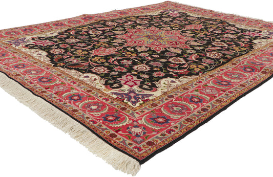 5 x 6 Vintage Persian Tabriz Rug 74837
