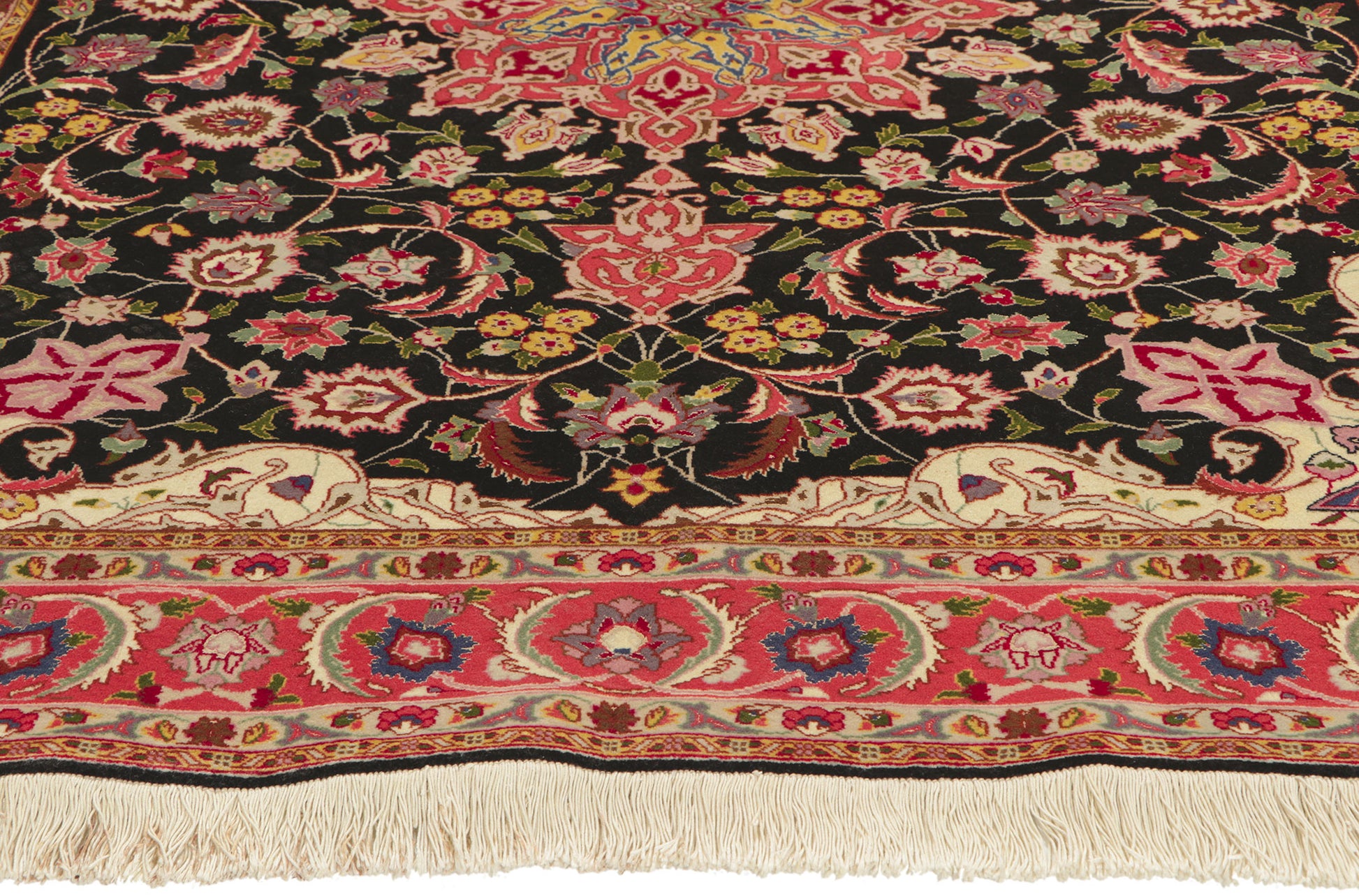 5 x 6 Vintage Persian Tabriz Rug 74837