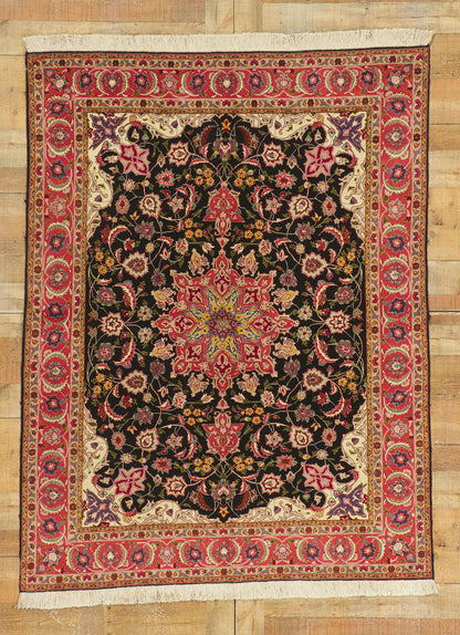 5 x 6 Vintage Persian Tabriz Rug 74837
