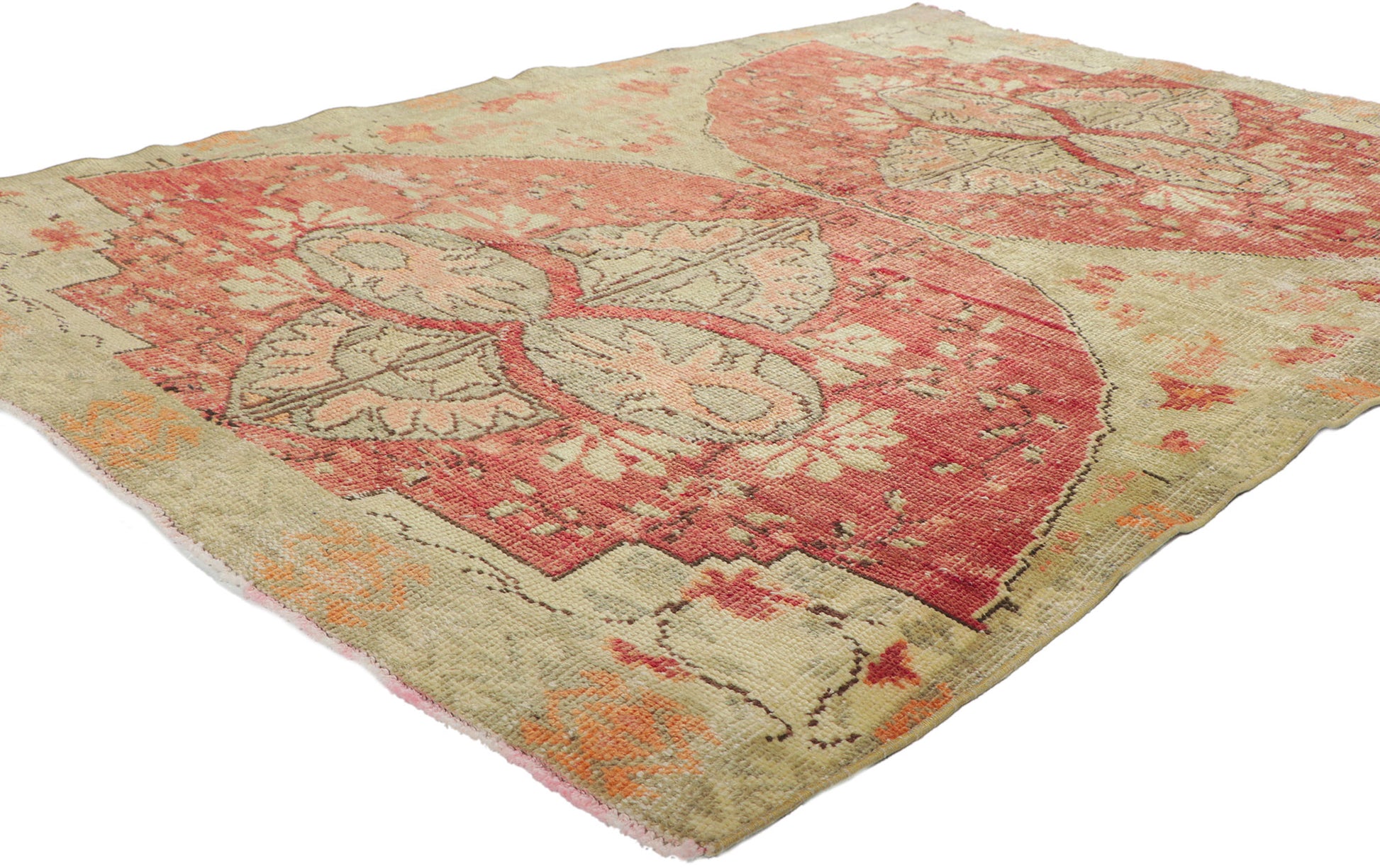 5 x 7 Vintage Turkish Oushak Rug 53150