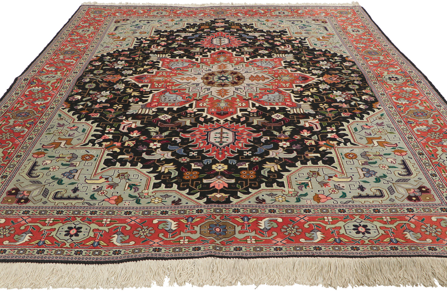 5 x 7 Vintage Persian Tabriz Rug 74651
