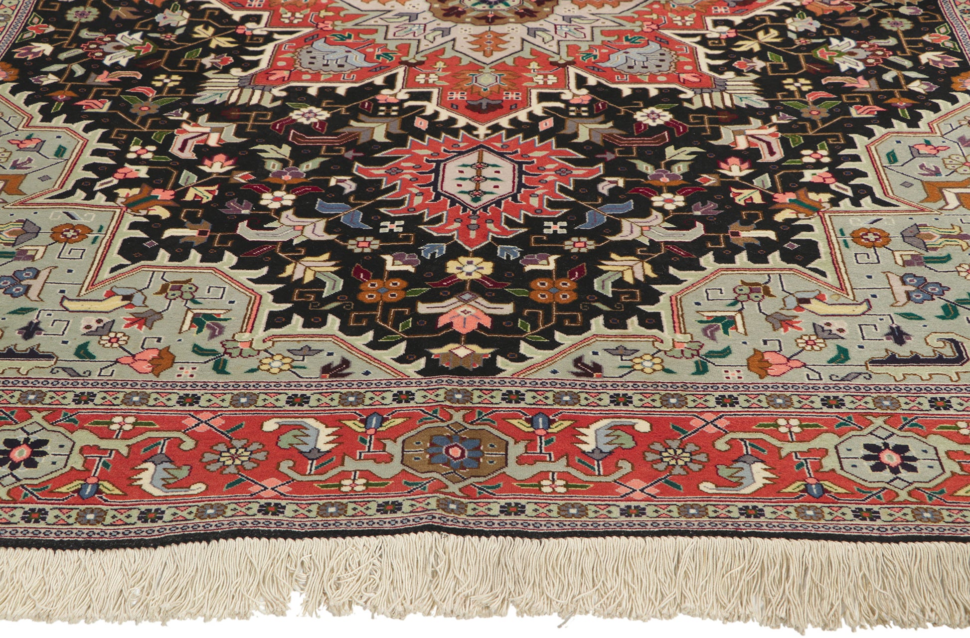 5 x 7 Vintage Persian Tabriz Rug 74651