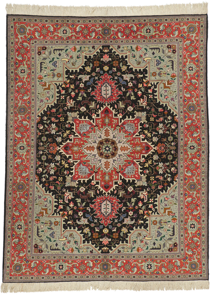 5 x 7 Vintage Persian Tabriz Rug 74651