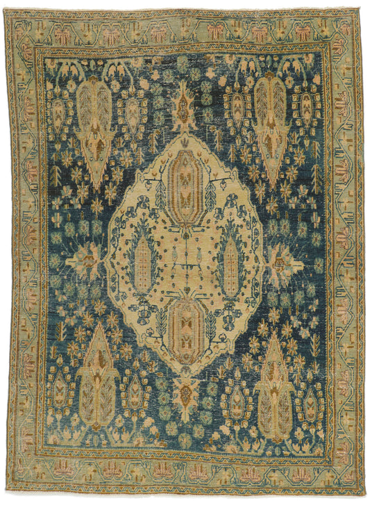 5 x 7 Vintage Persian Afshar Rug 53046