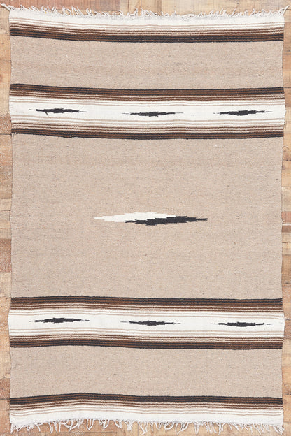 5 x 7 Vintage Mexican Serape Kilim Rug 78550