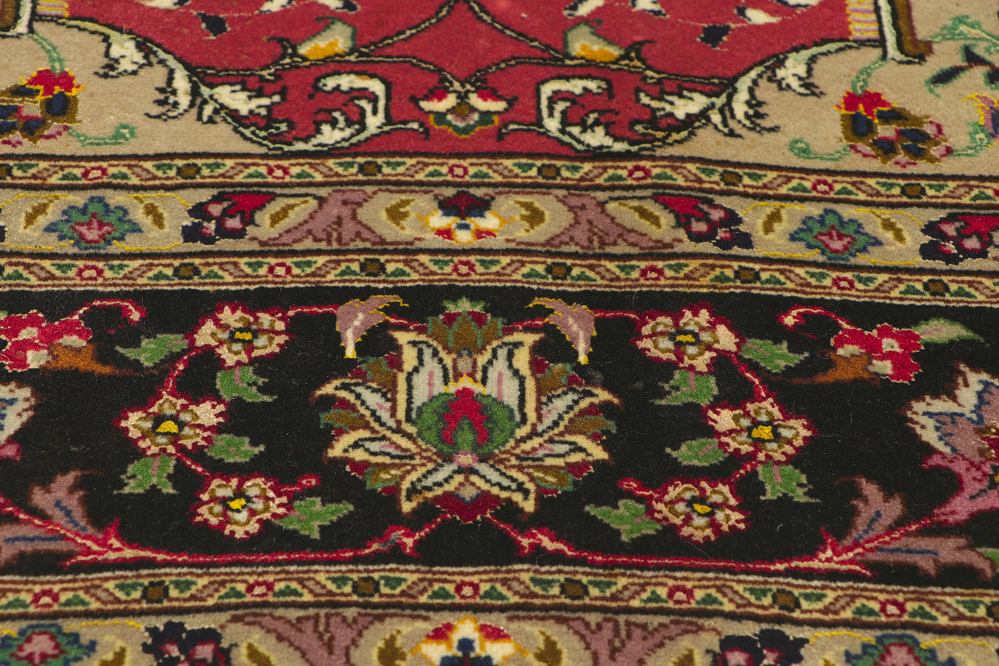 5 x 7 Vintage Persian Silk Tabriz Rug 74399