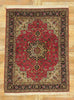 5 x 7 Vintage Persian Silk Tabriz Rug 74399