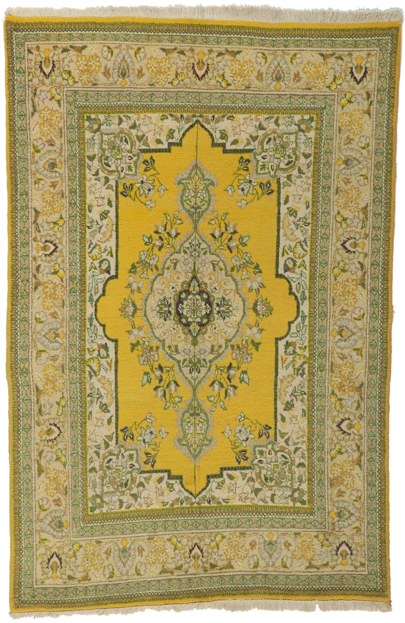 5 x 7 Vintage Persian Tabriz Rug 71908