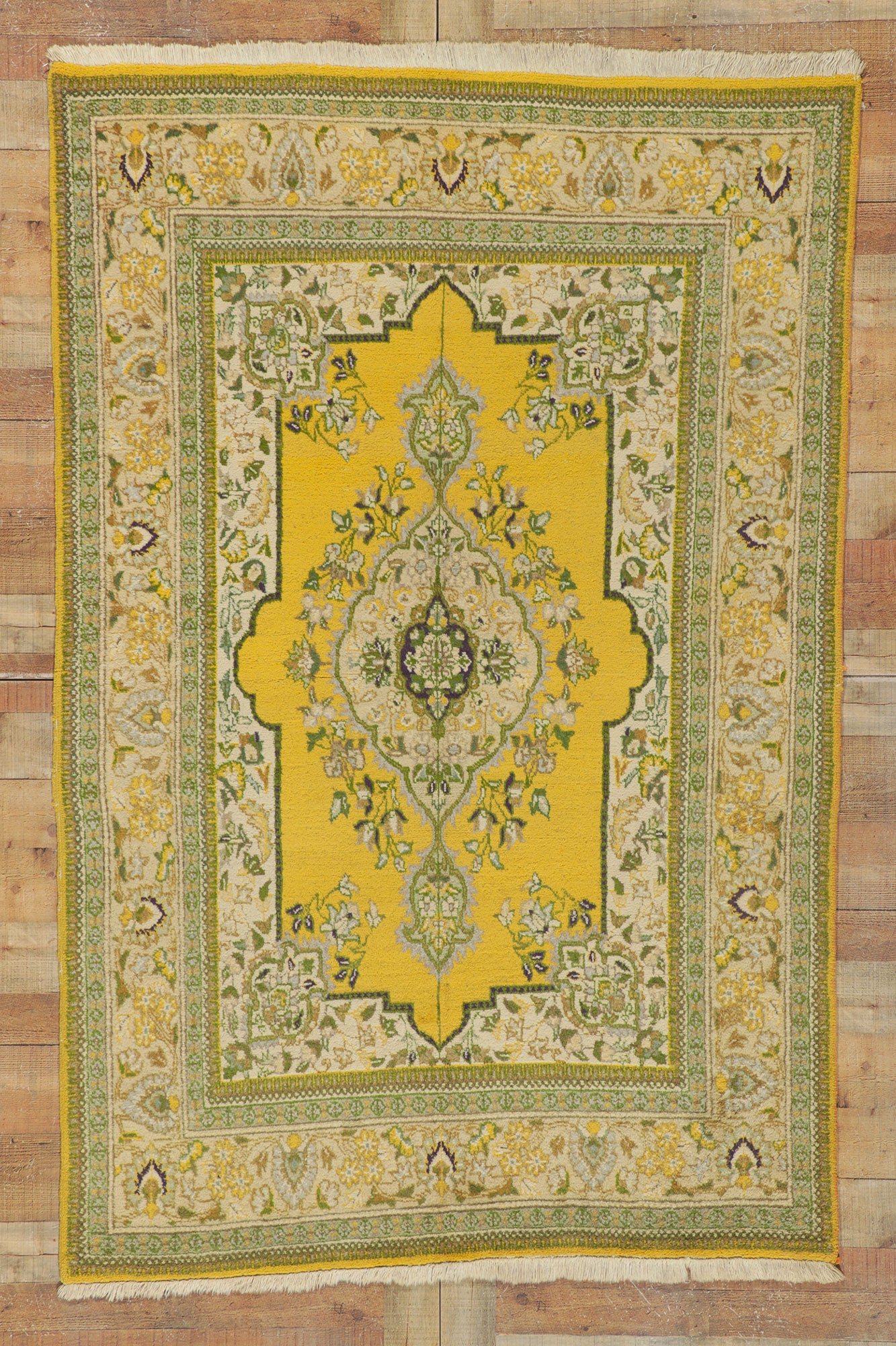 5 x 7 Vintage Persian Tabriz Rug 71908