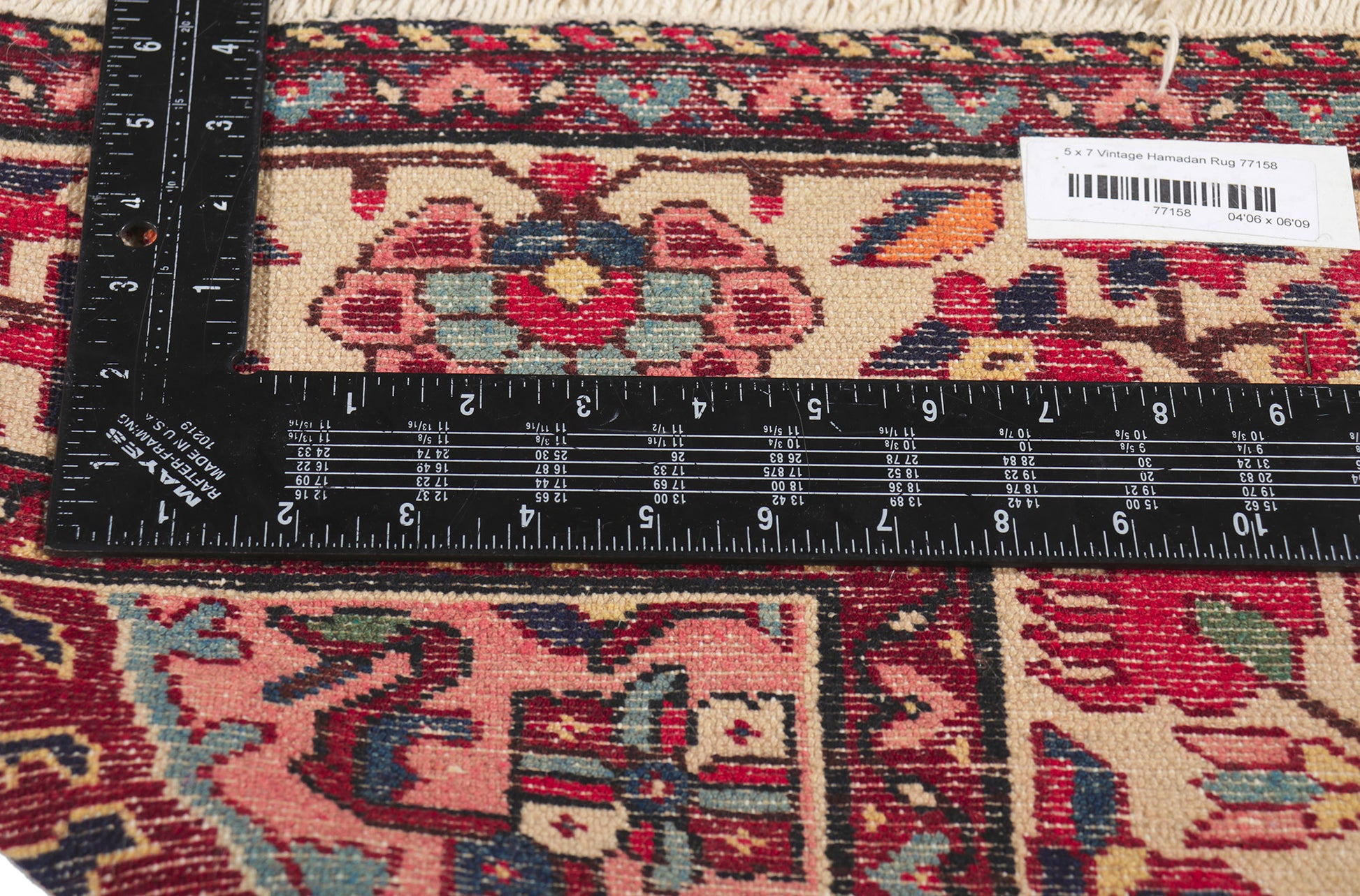 5 x 7 Vintage Persian Hamadan Rug 77158
