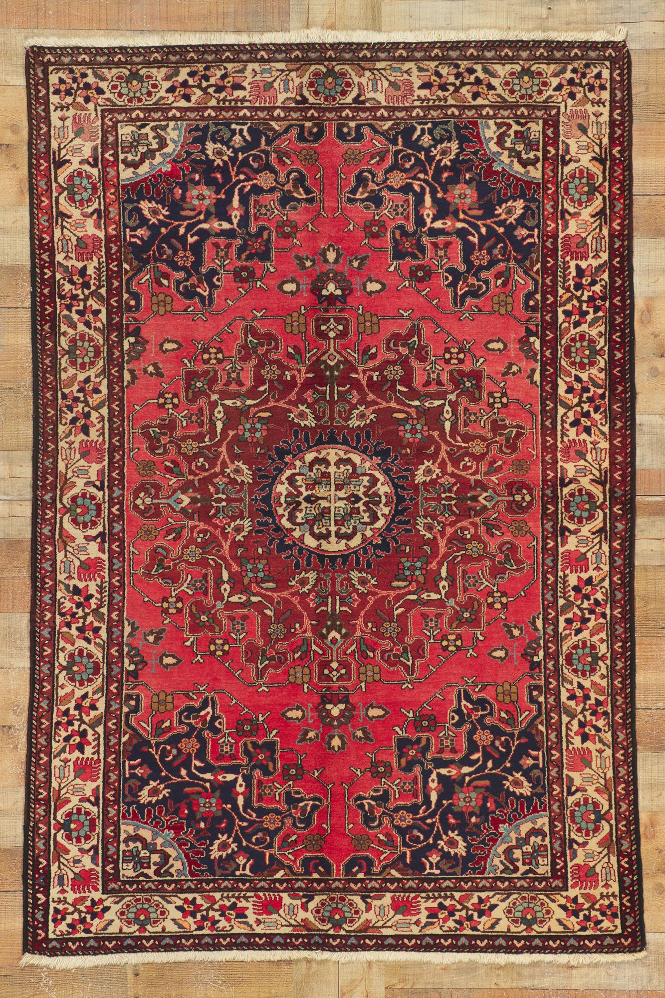 5 x 7 Vintage Persian Hamadan Rug 77158