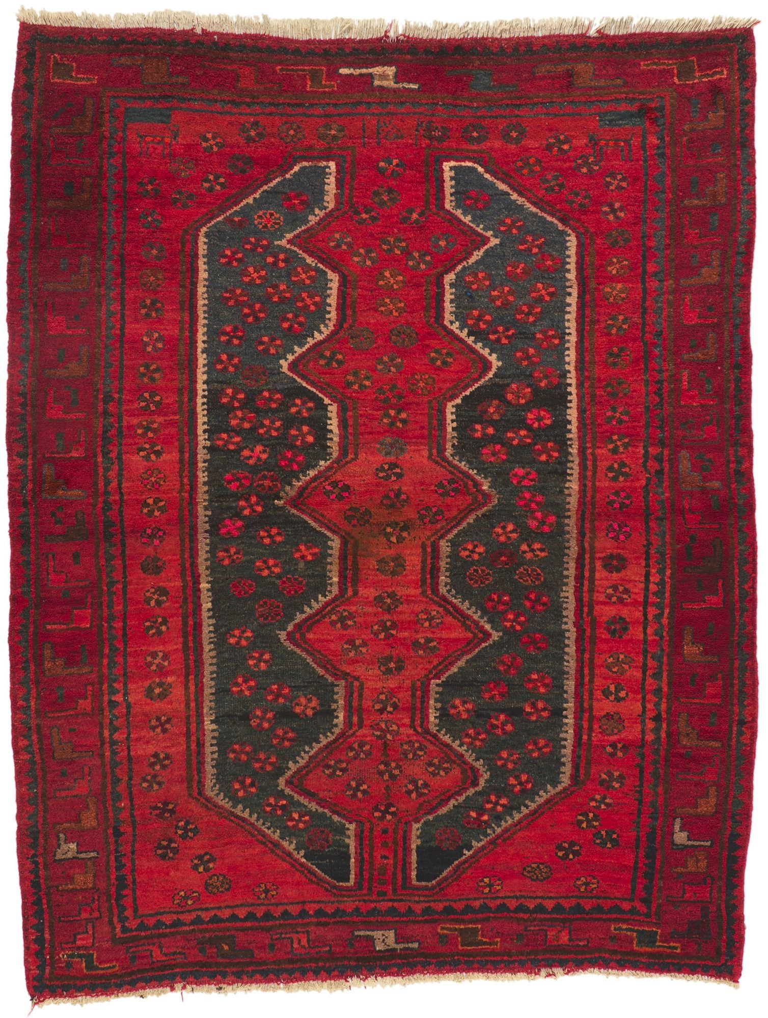 5 x 7 Vintage Persian Hamadan Rug 72109