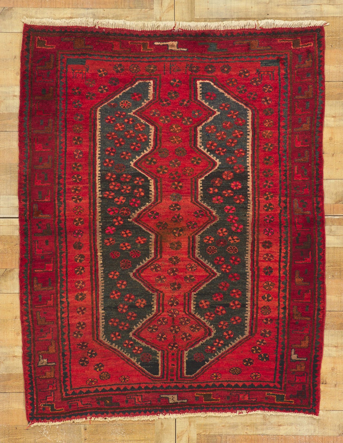 5 x 7 Vintage Persian Hamadan Rug 72109