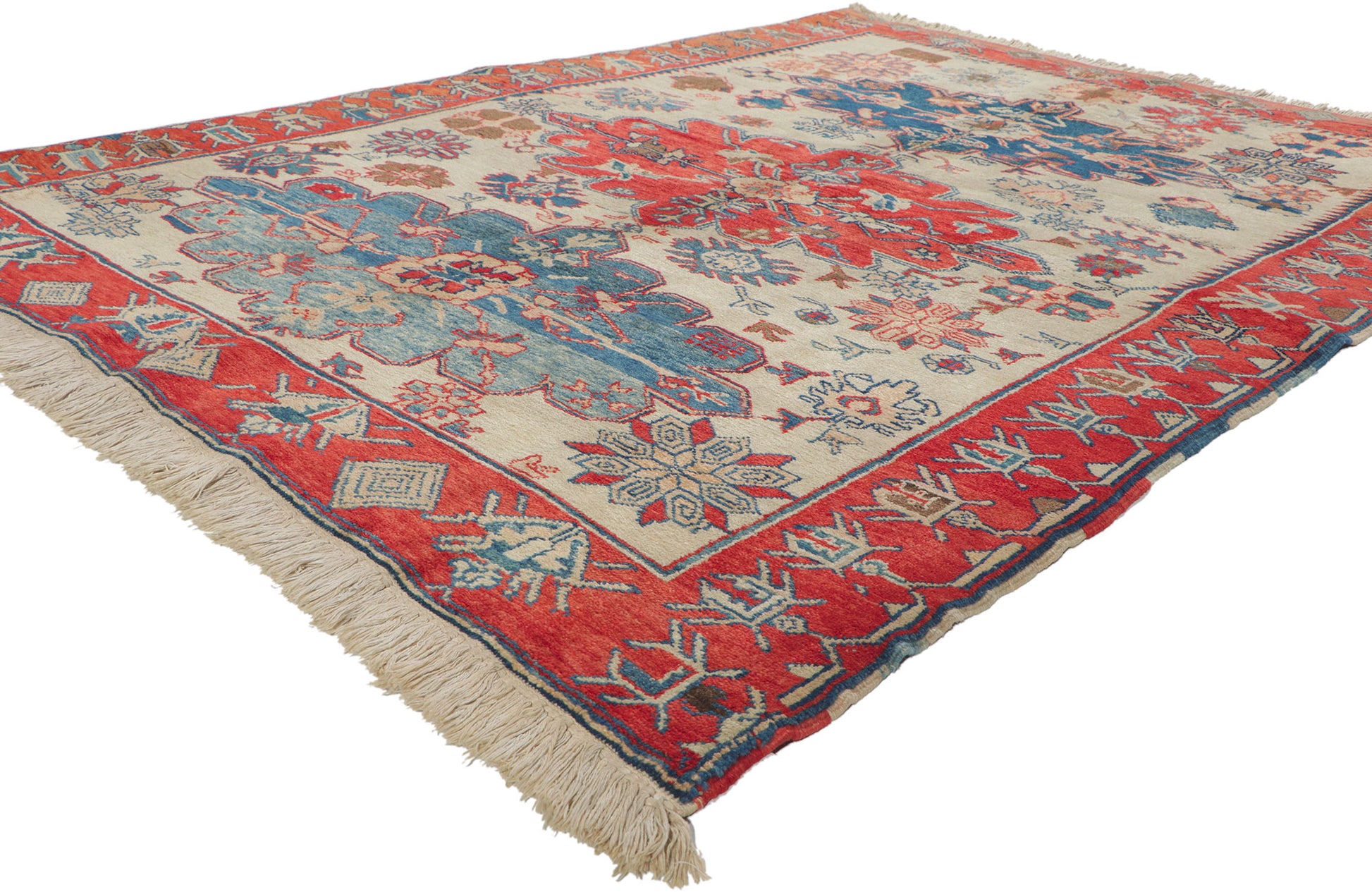 5 x 7 Vintage Turkish Oushak Rug 71996