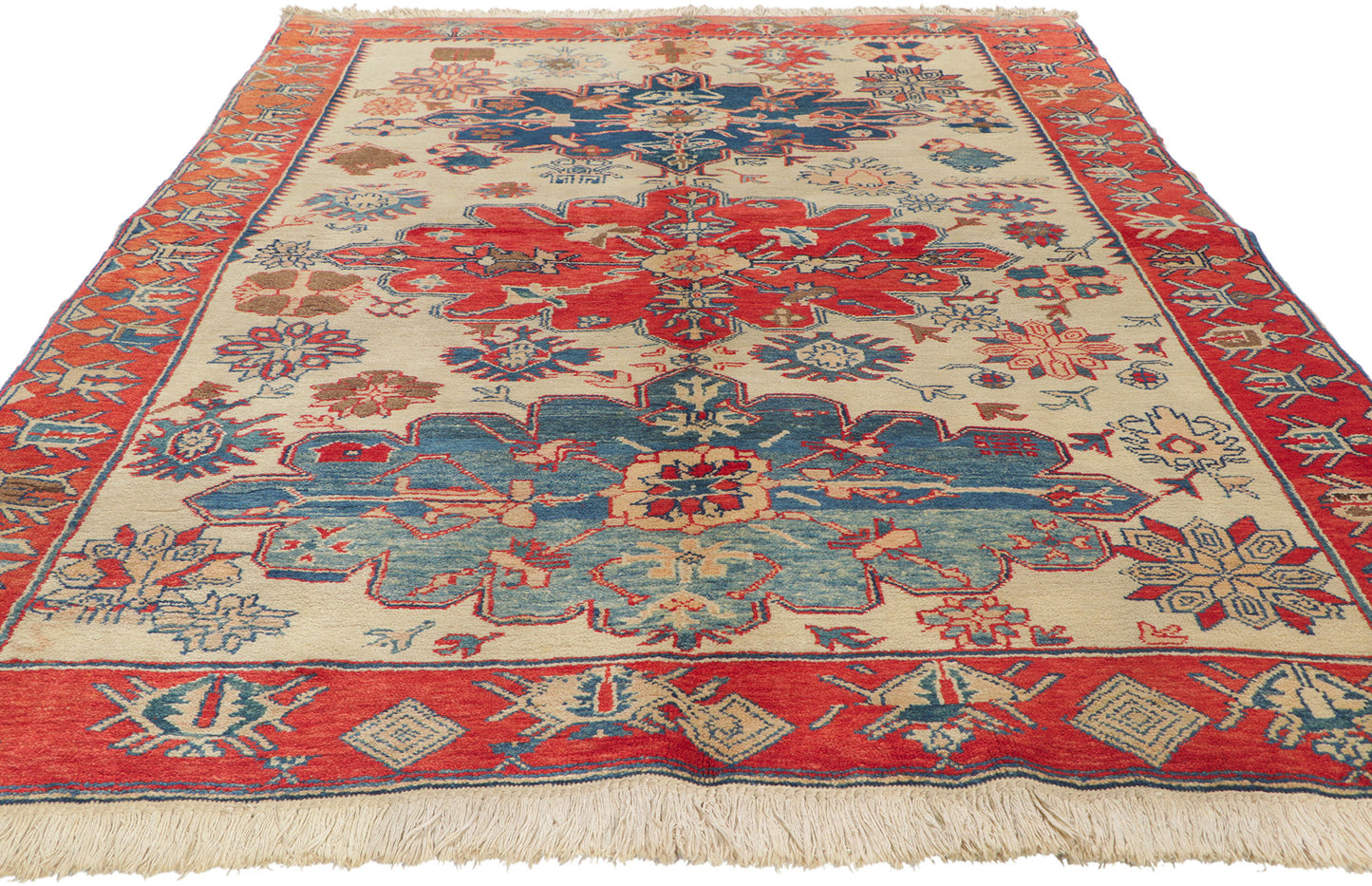 5 x 7 Vintage Turkish Oushak Rug 71996