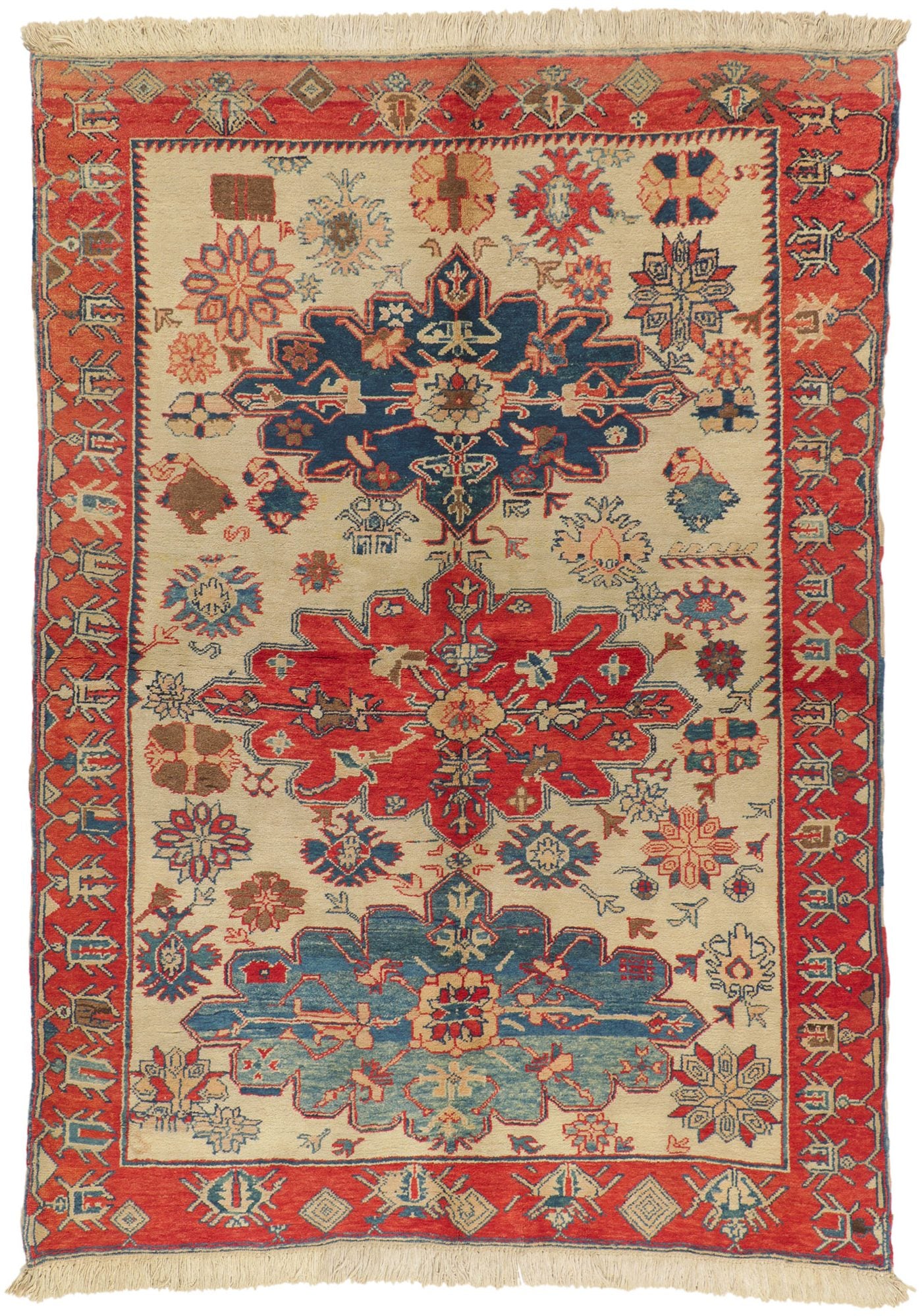 5 x 7 Vintage Turkish Oushak Rug 71996