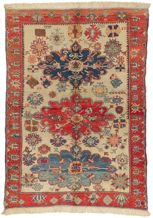 5 x 7 Vintage Turkish Oushak Rug 71996