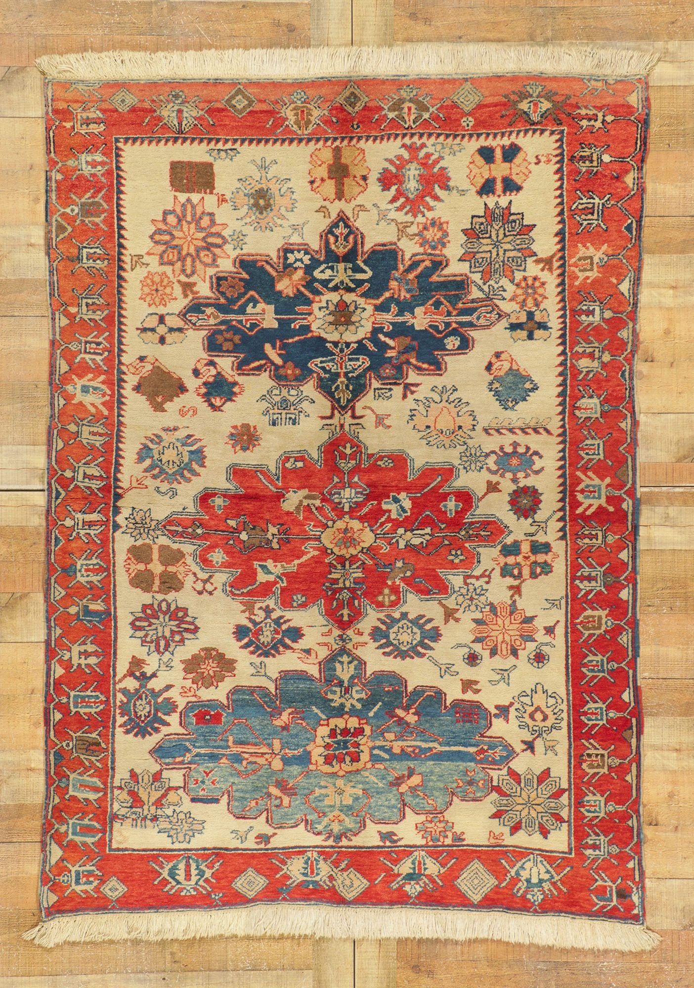 5 x 7 Vintage Turkish Oushak Rug 71996
