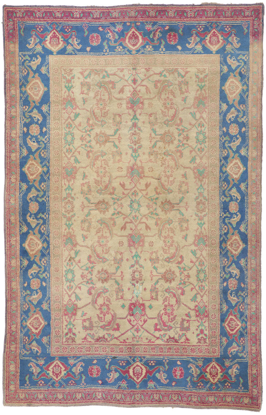 5 x 8 Antique Indian Agra Rug 73276