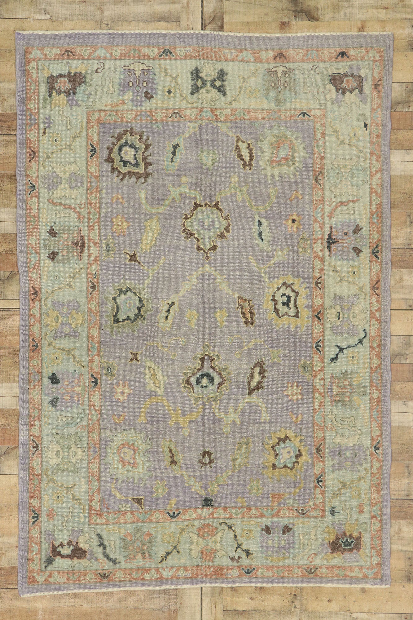 5 x 8 Colorful Turkish Oushak Rug 53202