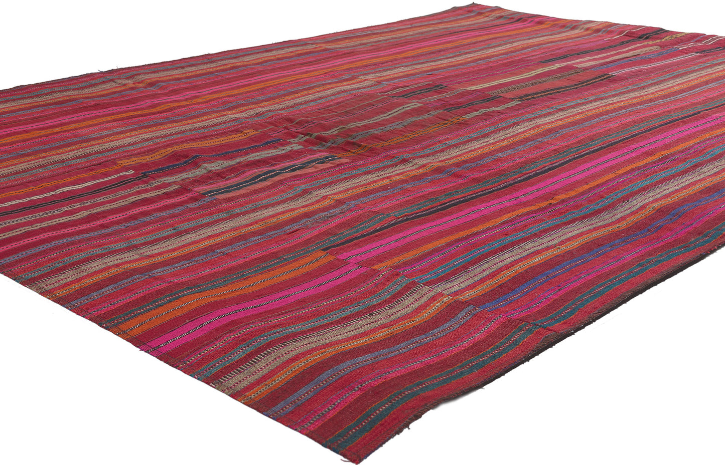 5 x 8 Vintage Turkish Striped Kilim Rug 60812
