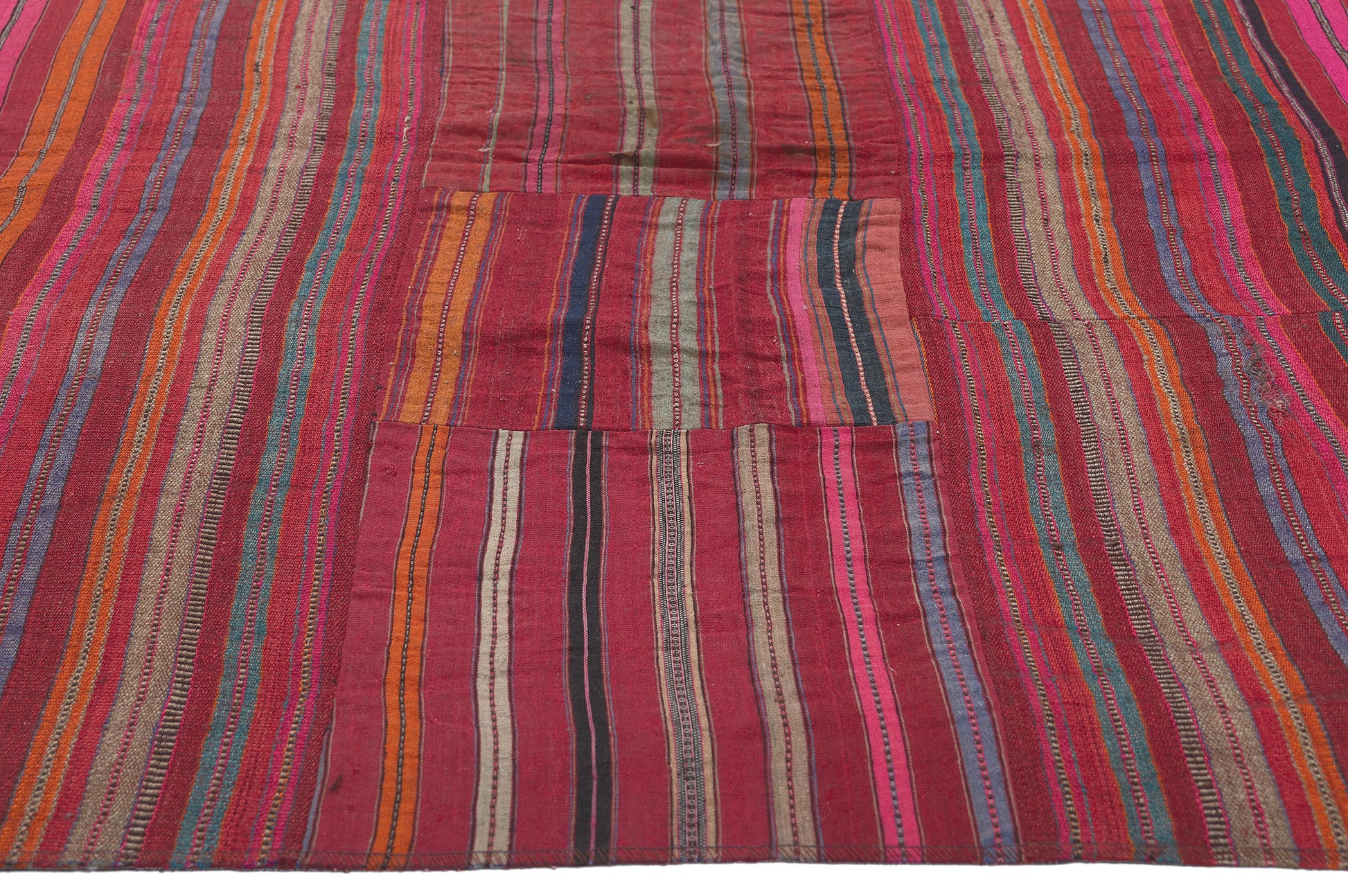 5 x 8 Vintage Turkish Striped Kilim Rug 60812