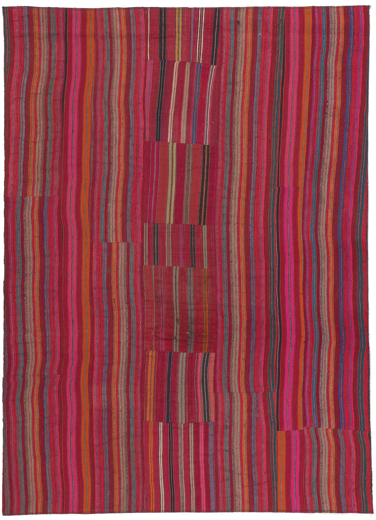 5 x 8 Vintage Turkish Striped Kilim Rug 60812