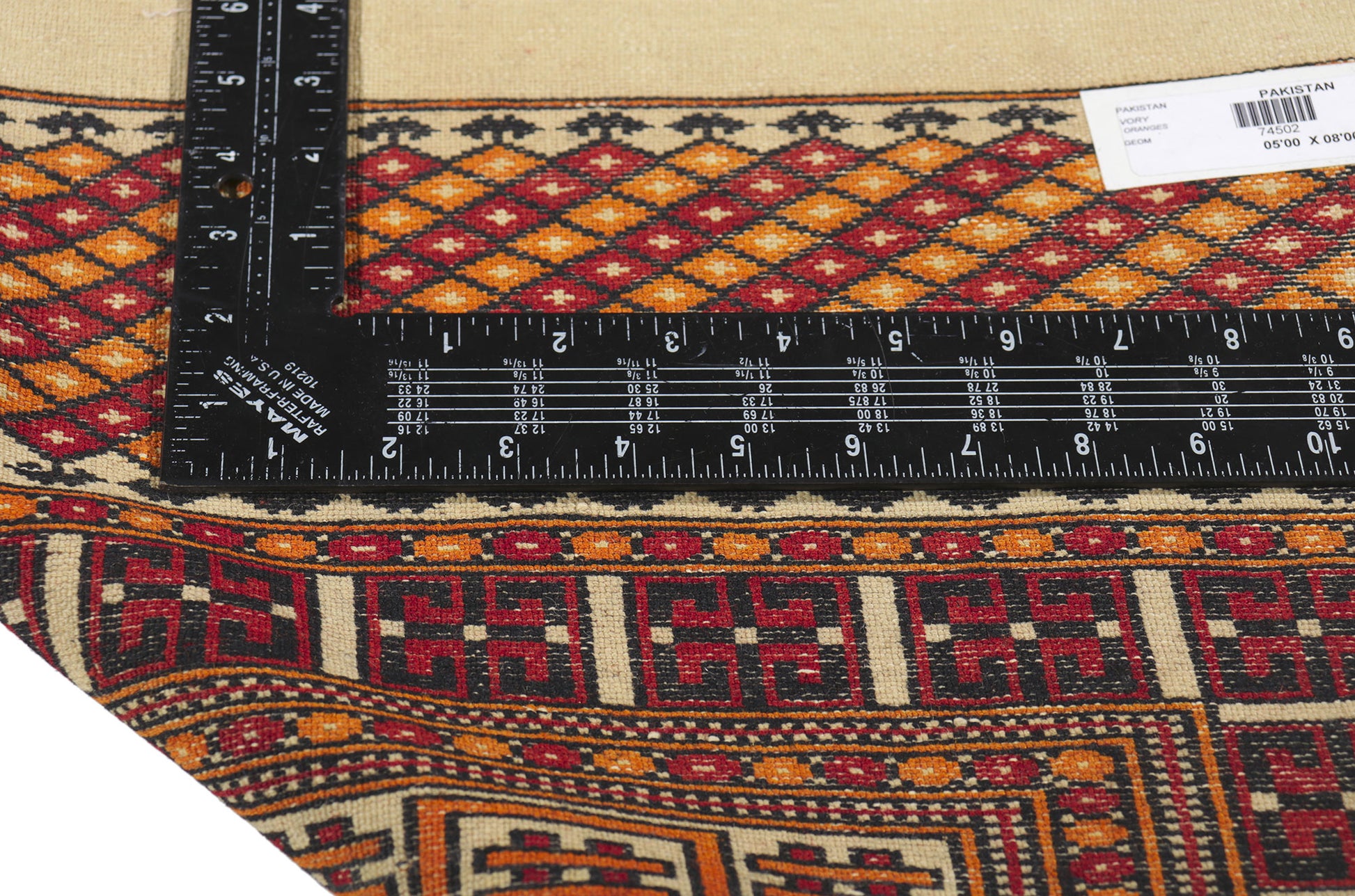 5 x 8 Vintage Pakistani Bokhara Rug 74502