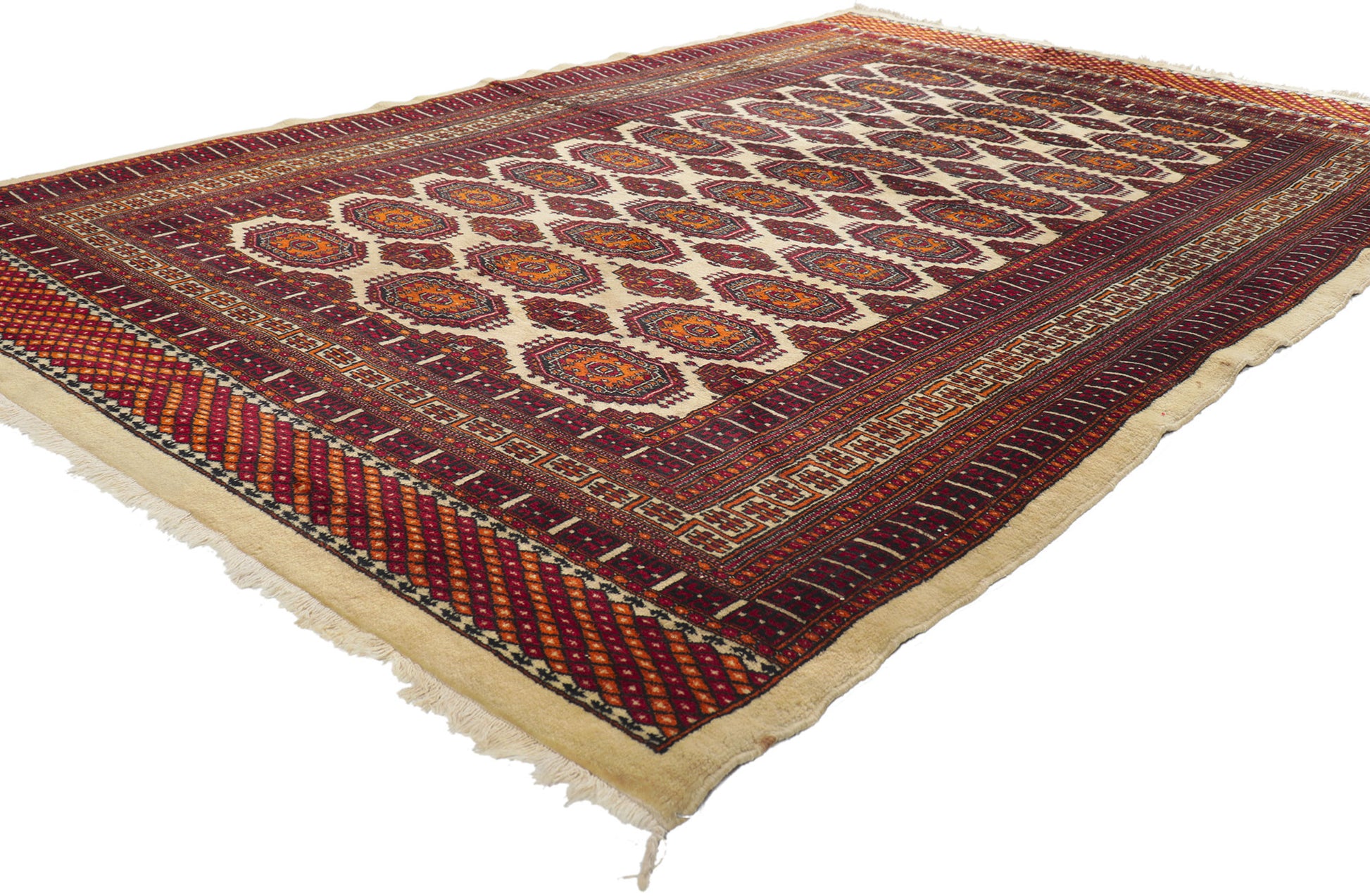 5 x 8 Vintage Pakistani Bokhara Rug 74502