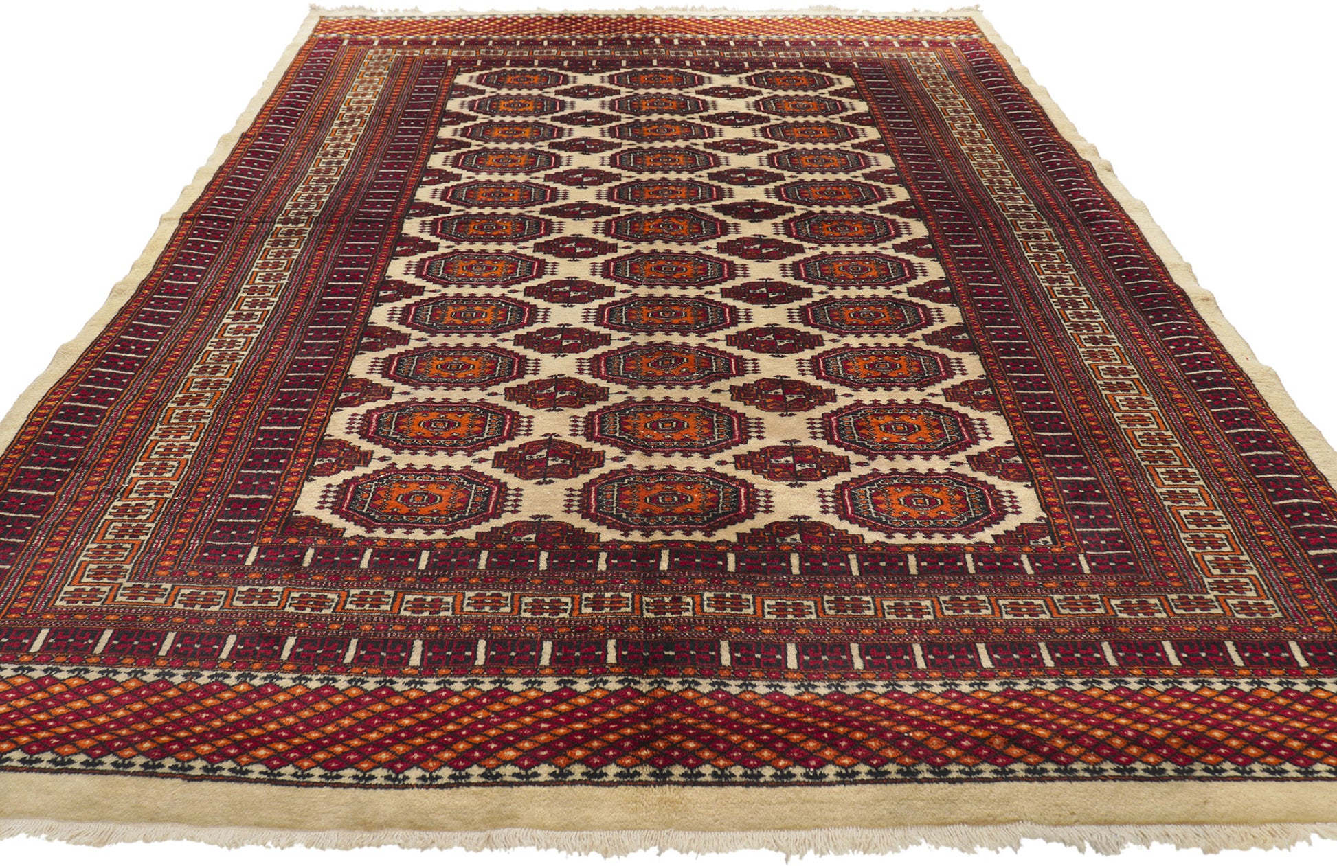5 x 8 Vintage Pakistani Bokhara Rug 74502