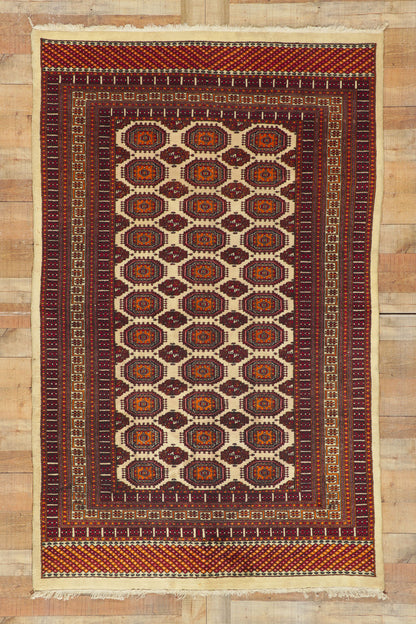 5 x 8 Vintage Pakistani Bokhara Rug 74502