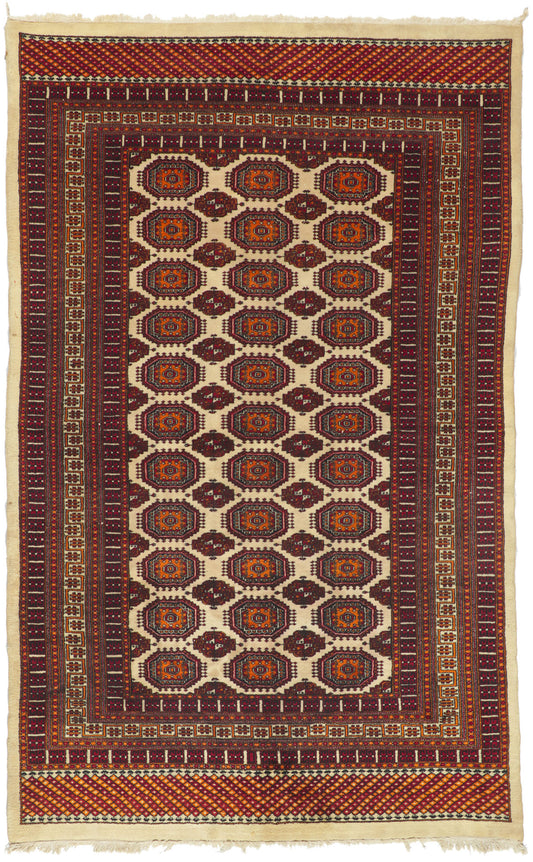 5 x 8 Vintage Pakistani Bokhara Rug 74502