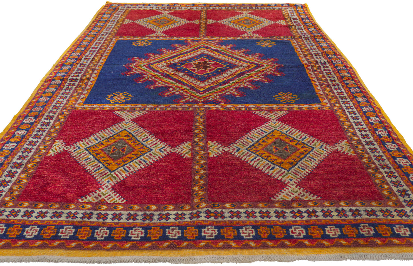 5 x 8 Vintage Red Taznakht Moroccan Rug 78095