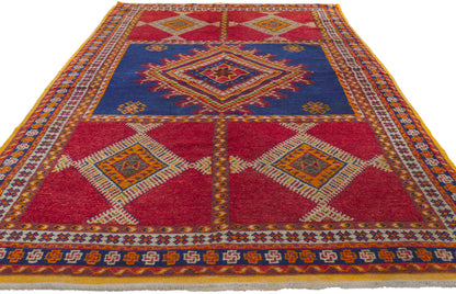 5 x 8 Vintage Red Taznakht Moroccan Rug 78095