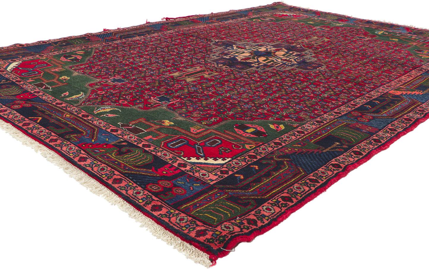 5 x 8 Vintage Persian Hamadan Rug 76126