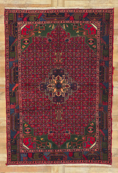 5 x 8 Vintage Persian Hamadan Rug 76126