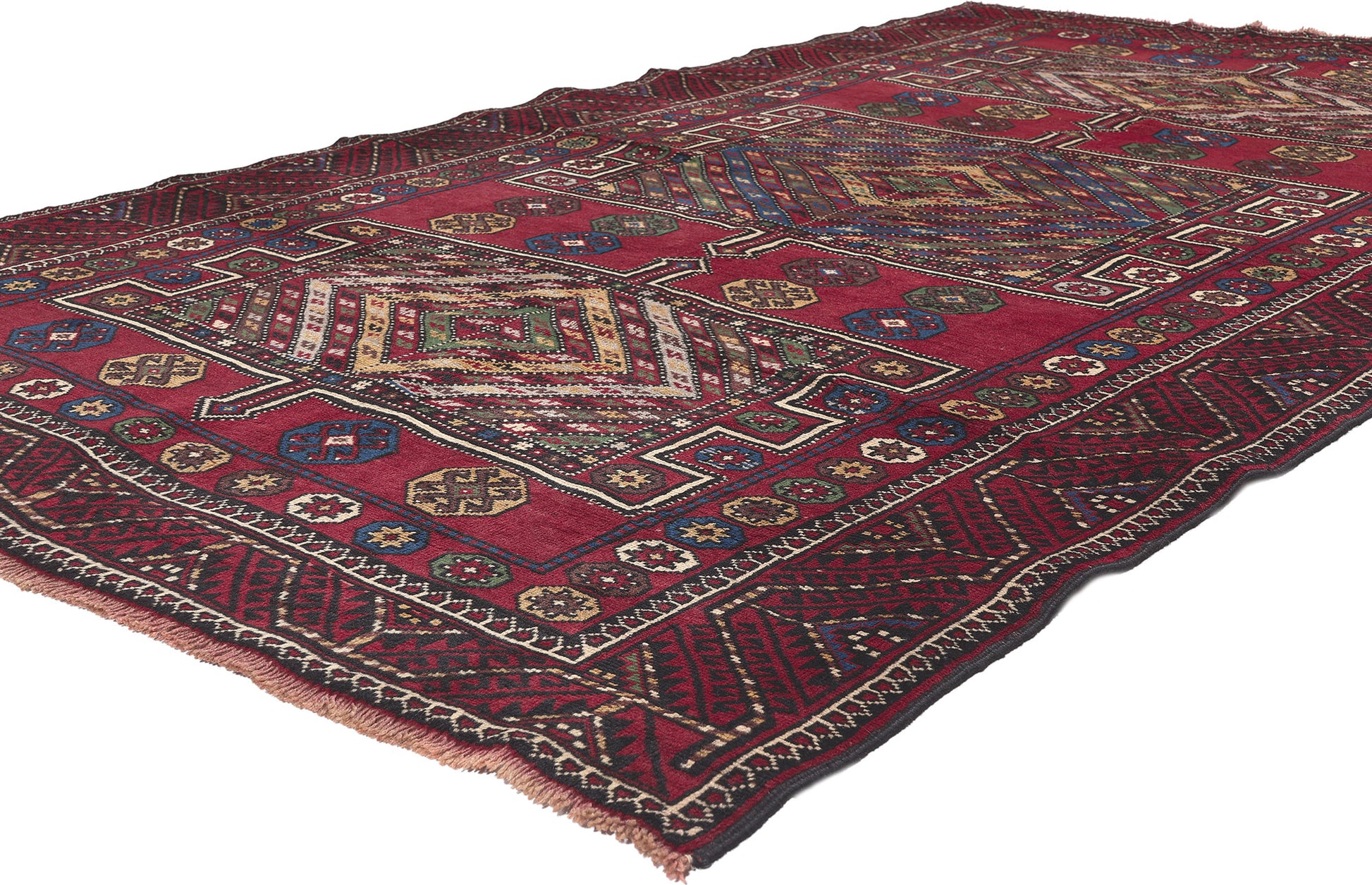 5 x 9 Antique Nomadic Afghan Baluch Rug 61233