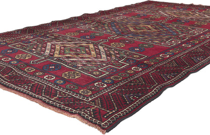 5 x 9 Antique Nomadic Afghan Baluch Rug 61233