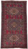 5 x 9 Antique Nomadic Afghan Baluch Rug 61233