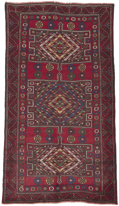 5 x 9 Antique Nomadic Afghan Baluch Rug 61233