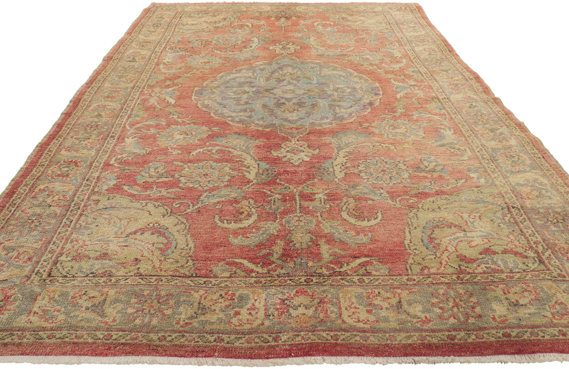 5 x 9 Vintage Turkish Oushak Rug 50523