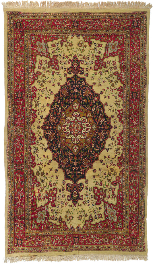6 x 11 Vintage Indian Isfahan Rug 78304