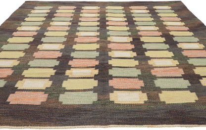 ���6 x 7 Judith Johansson Vintage Swedish Rollakan Rug 78492