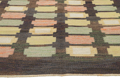 ���6 x 7 Judith Johansson Vintage Swedish Rollakan Rug 78492