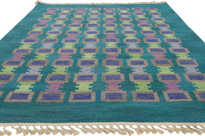 6 x 8 Judith Johansson Vintage Swedish Rollakan Rug 78495