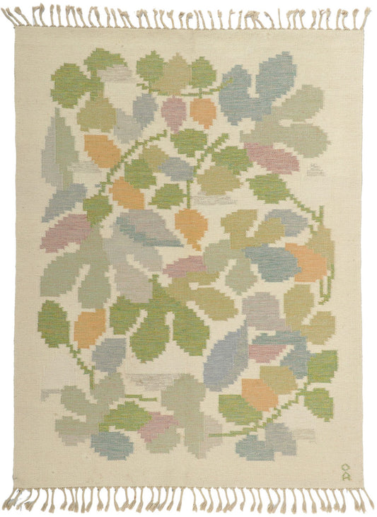 6 x 8 Anna-Johanna Angstrom Vintage Swedish Rollakan Rug 78500