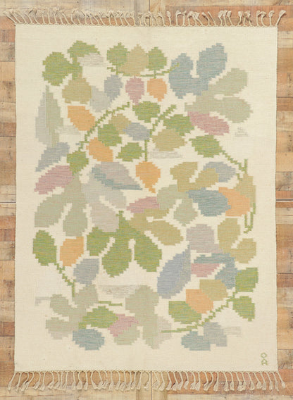 6 x 8 Anna-Johanna Angstrom Vintage Swedish Rollakan Rug 78500