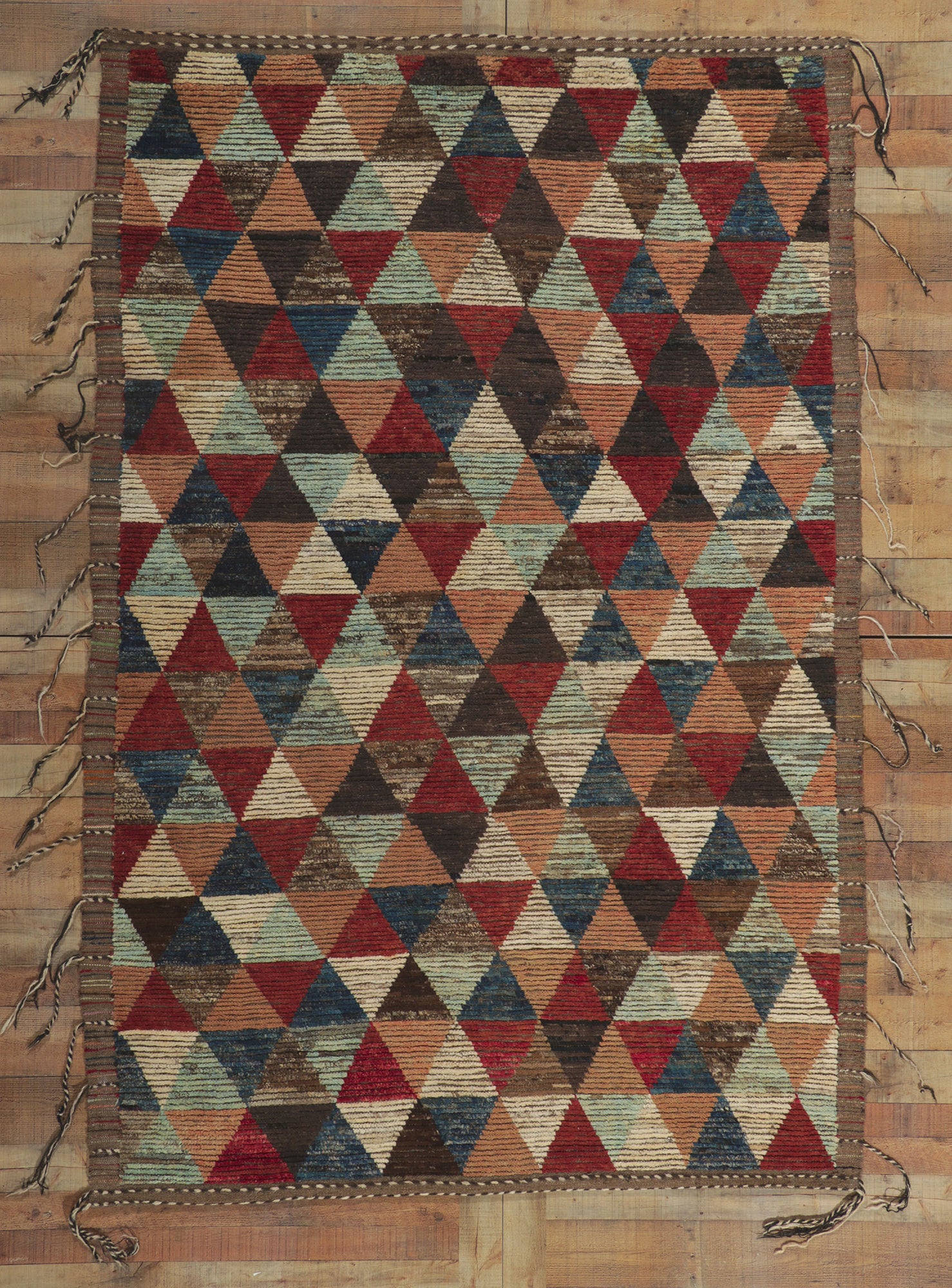 6 x 9 Earth-Tone Moroccan Rug 80787