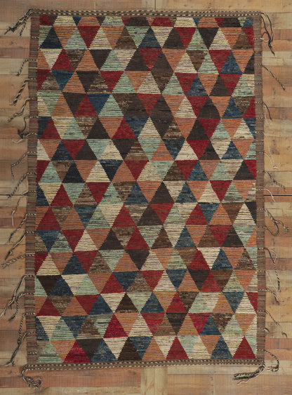 6 x 9 Earth-Tone Moroccan Rug 80787